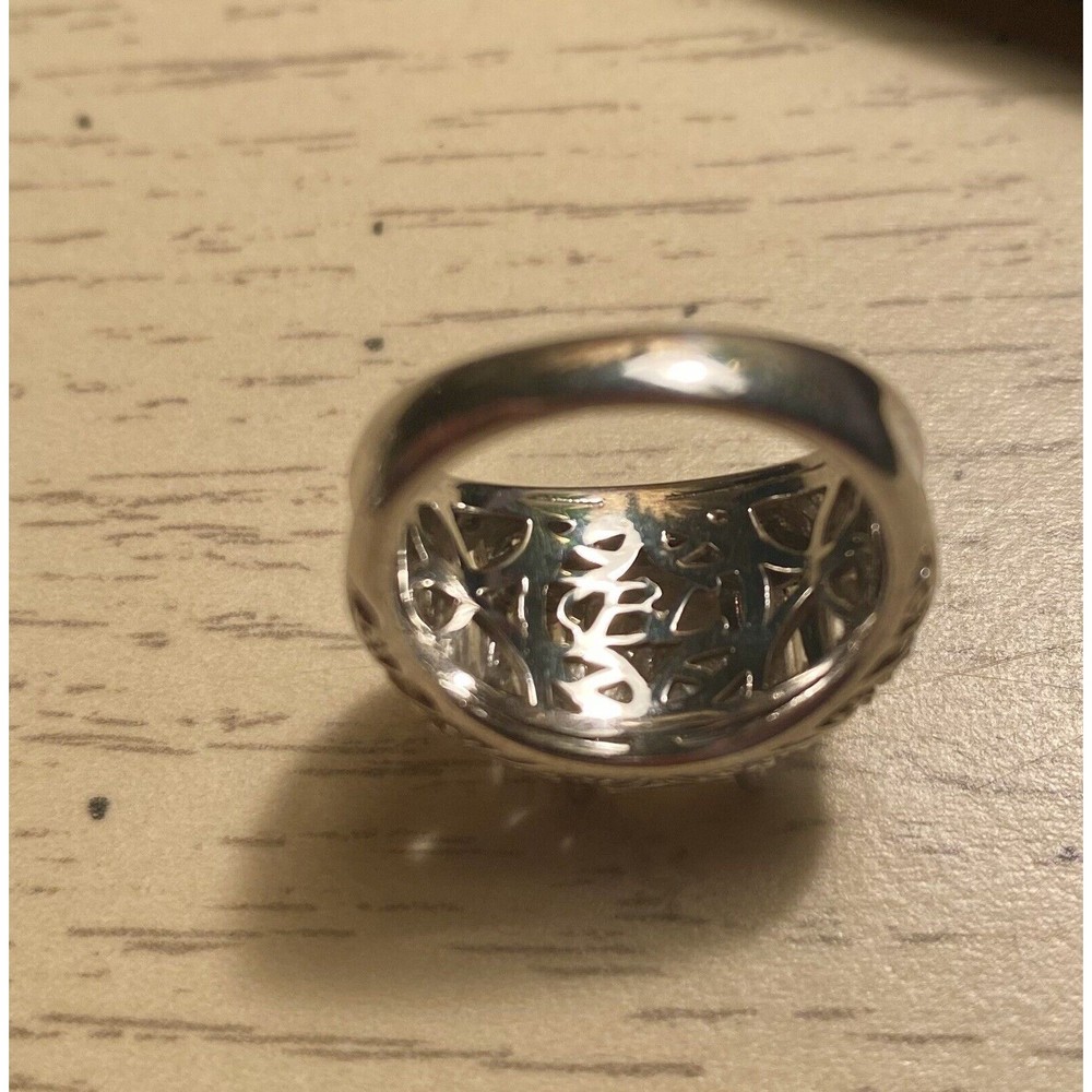 ❌sold❌KAY JEWELERS zirconia ACCENT STERLING SILVER COCKTAIL Wedding RING 6 1/2 - Picture 9 of 12